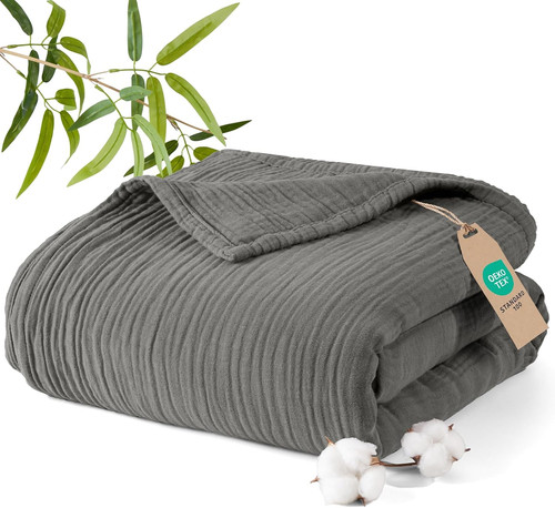 Cooling muslin throw - cooling,