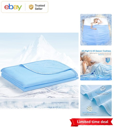 Blue cooling blanket 150x200cm - cooling,