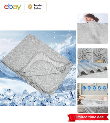 Grey cooling blanket - cooling,