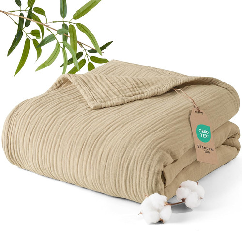 Cooling muslin throw - cooling,